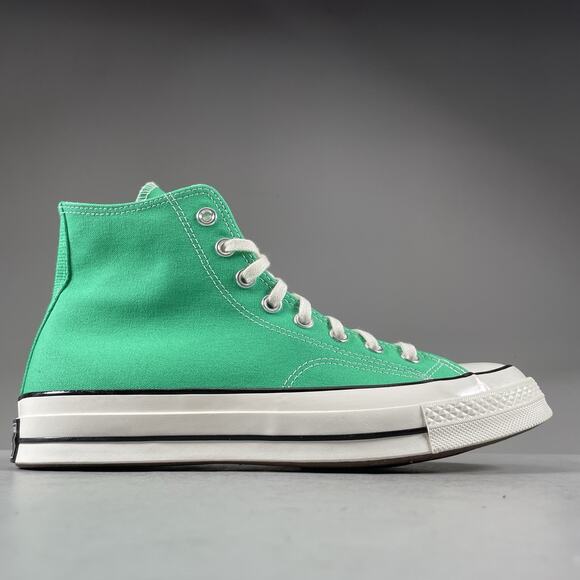 Mens 9 Womens 11 Converse Chuck 70 Hi Green Canvas Classic Casual Sneakers Shoes - Picture 6 of 9